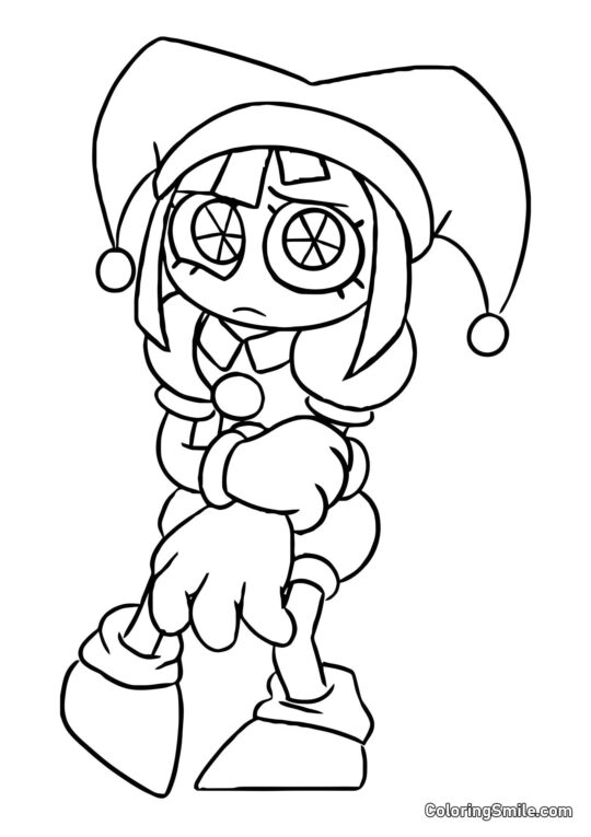 Pomni – Nyankommen i Digital Cirkel - Farvelægningsside