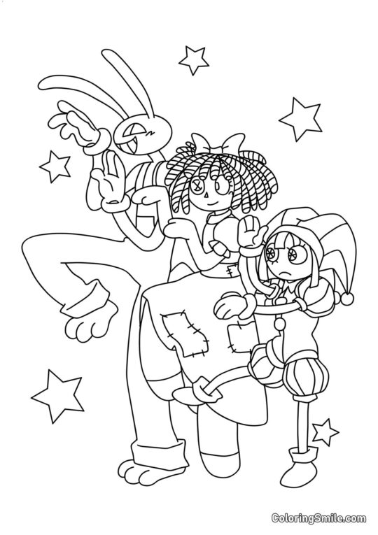 Jacks, Ragata, og Pomni - Farvelægningsside