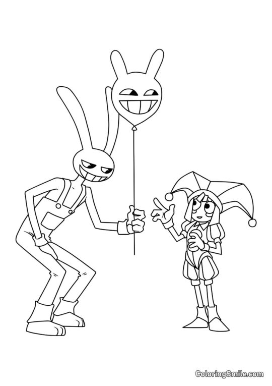 Jacks Giver Pomni en Ballon - Farvelægningsside