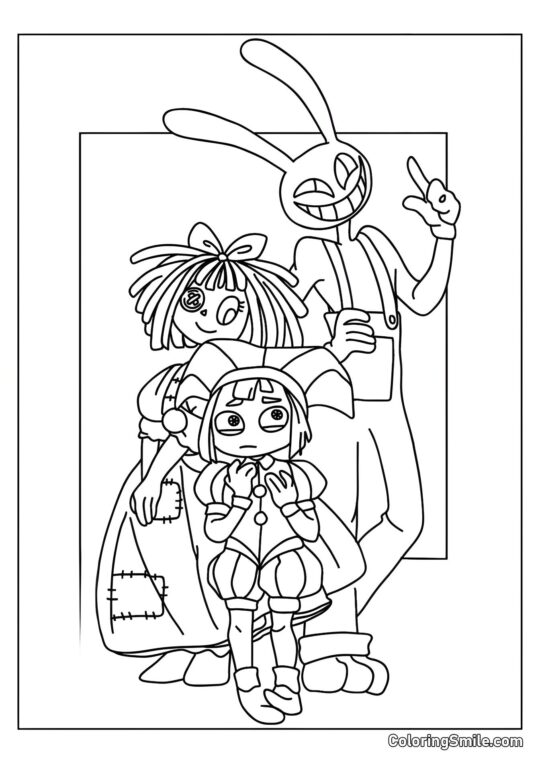 Pomni, Ragata, og Jacks - Farvelægningsside