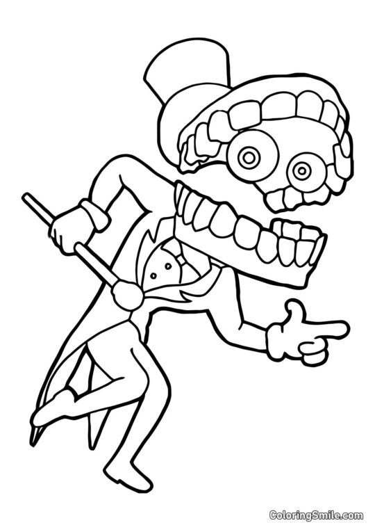 Begynderen af Keyn Manege - Farvelægningsside