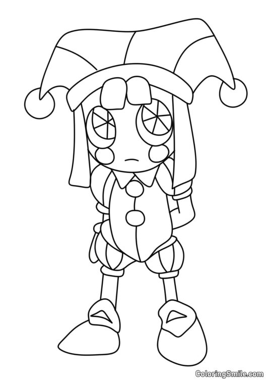 Blødende Pomni - Farvelægningsside