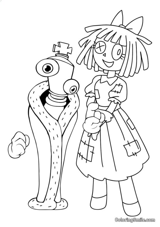 Korall og Ragata - Farvelægningsside