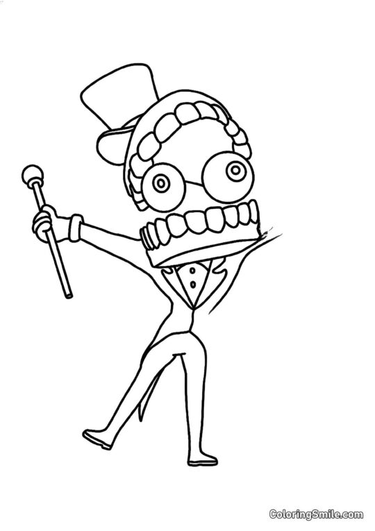 Keyn med Gul - Farvelægningsside