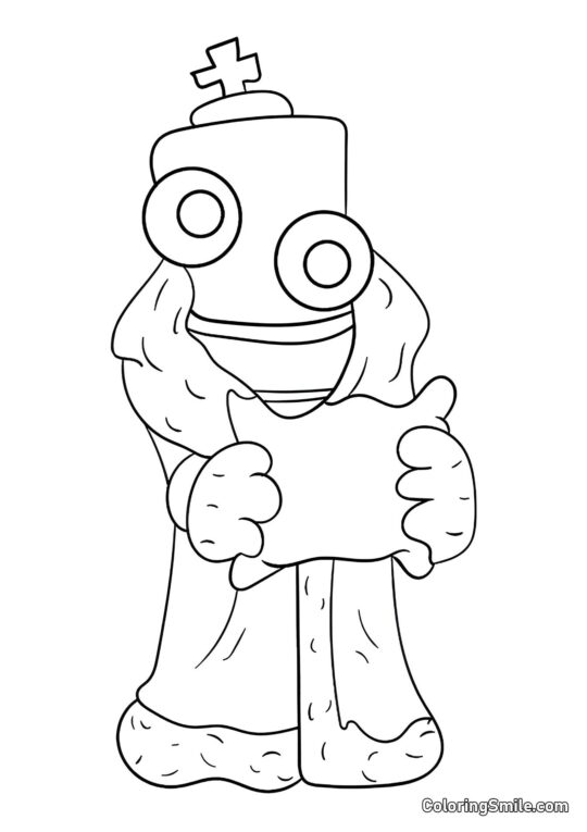 Korall med en Pude - Farvelægningsside