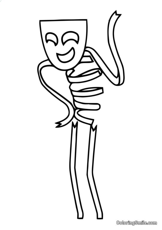 Gangl Laver en Håndgestus - Farvelægningsside