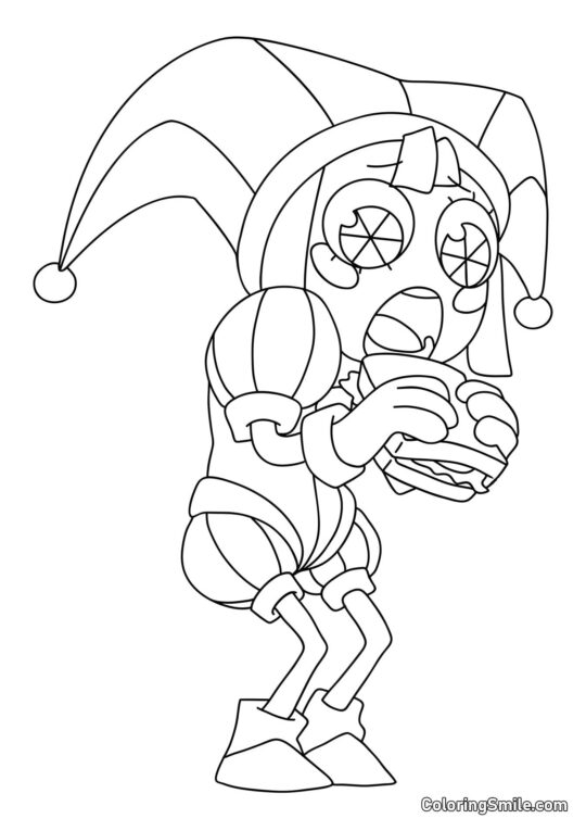 Pomni er en Sandwich - Farvelægningsside