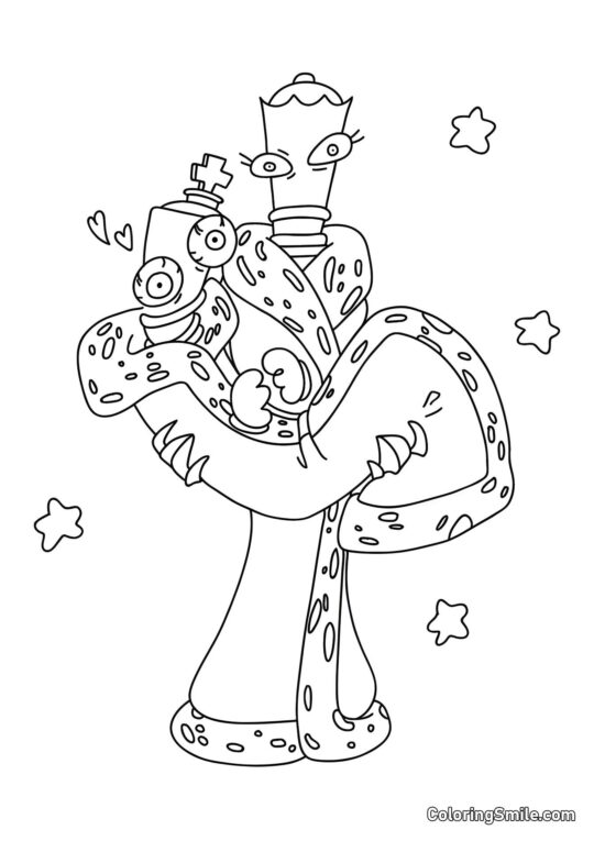 Korall på Quineers Hænder - Farvelægningsside