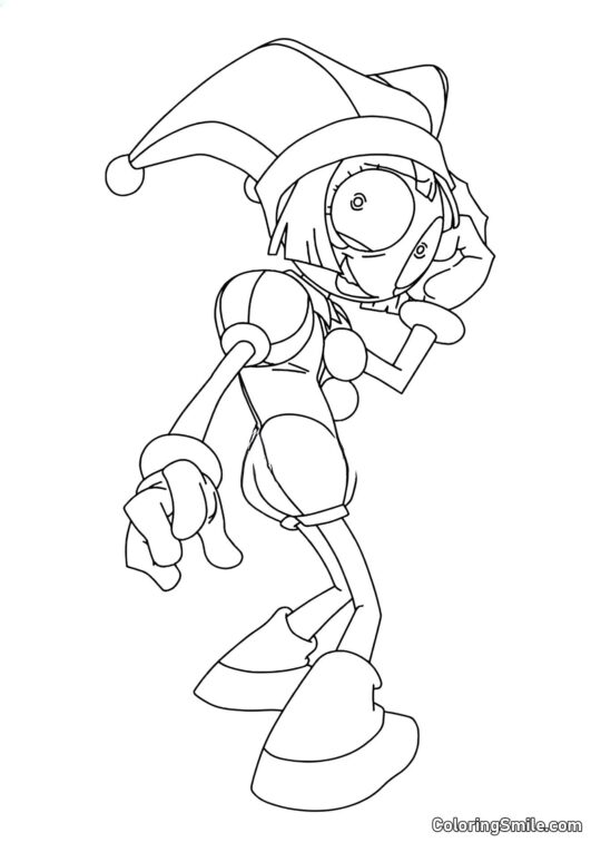 Pomni med et Yekhidna Smil - Farvelægningsside