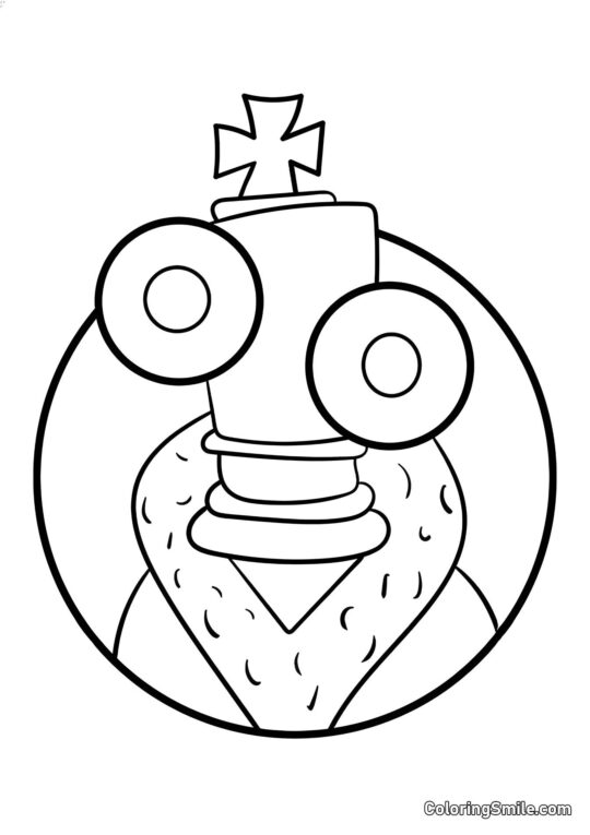 Portræt af Korall - Farvelægningsside