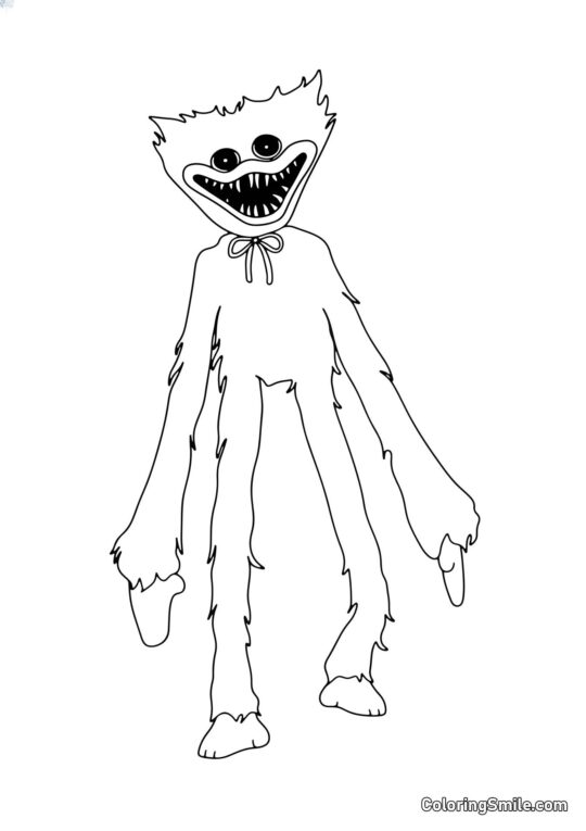 Charmerende monster Huggy Wuggy Charmerende monster Huggy Wuggy - Farvelægningsside