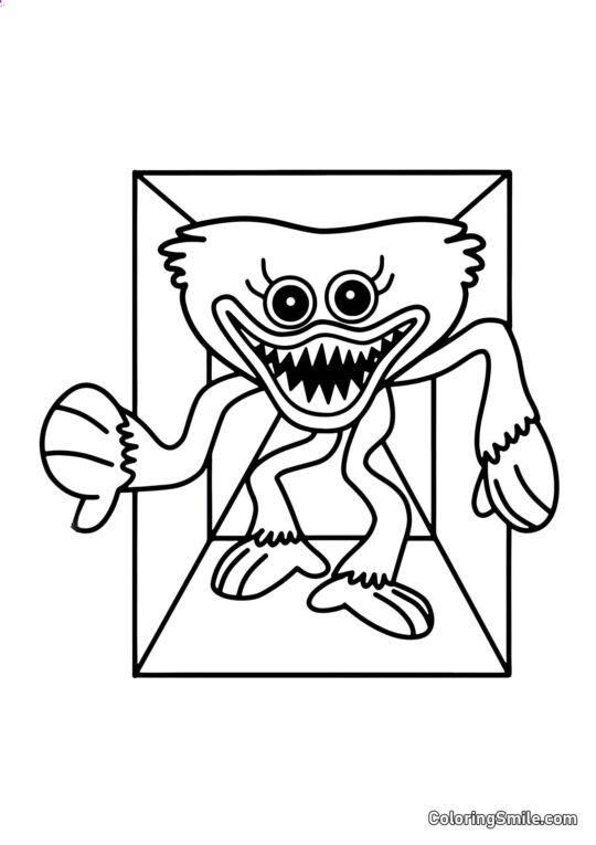 Huggy Wuggy i ventilationskanalen Huggy Wuggy i ventilationskanalen - Farvelægningsside