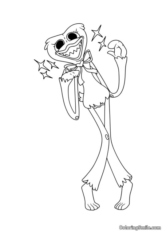 Huggy Wuggy har det sjovt Huggy Wuggy har det sjovt - Farvelægningsside