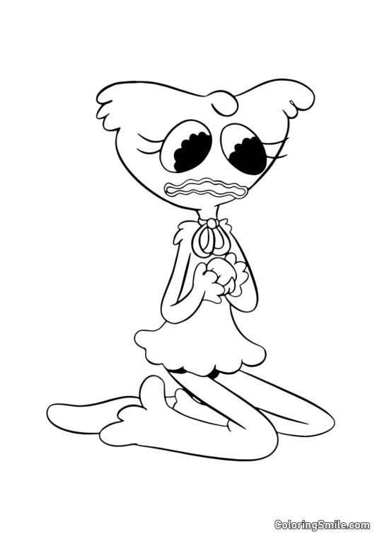 Trist Kissy Missy græder Trist Kissy Missy græder - Farvelægningsside