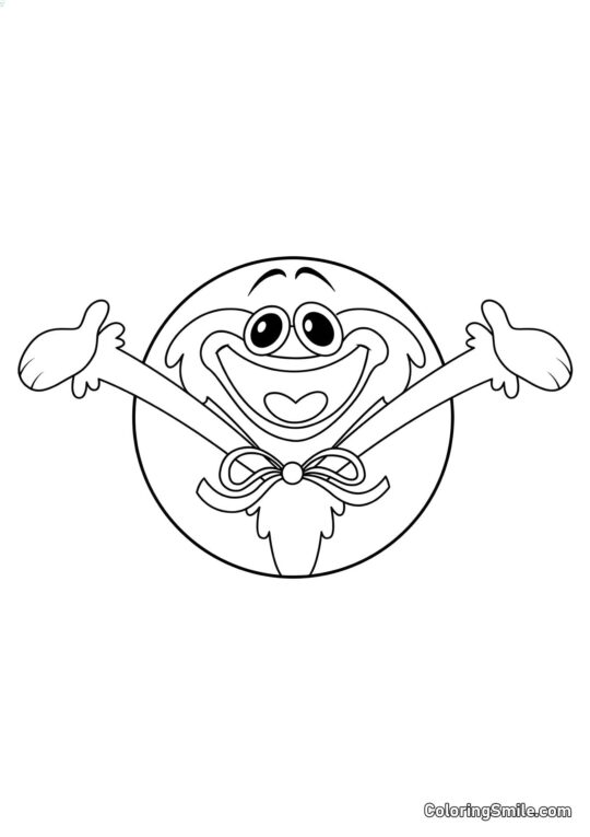 Huggy Wuggy med åbne arme Huggy Wuggy med åbne arme - Farvelægningsside