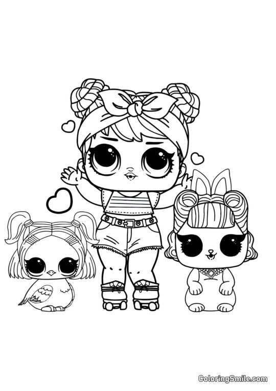 LOL kæledyr dukker - Farvelægningsside