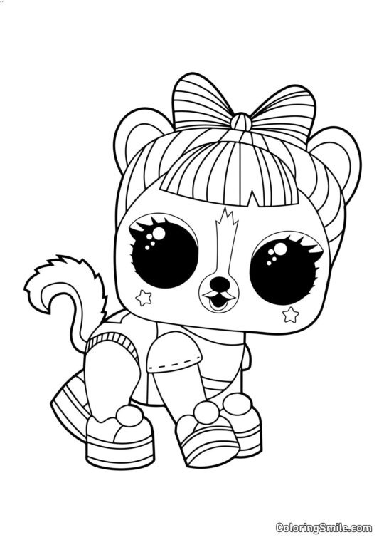 LOL kæledyr Skunss Ra-ra - Farvelægningsside