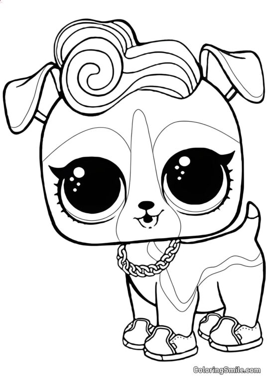 LOL kæledyr hvalp DJ K9 - Farvelægningsside