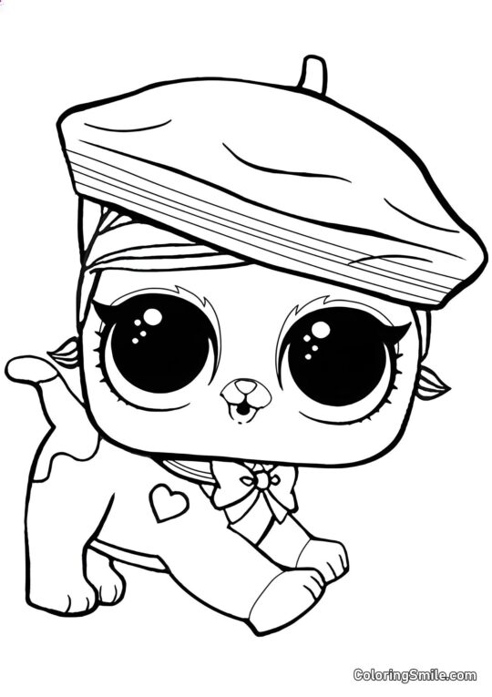 LOL muntert kæledyr Fluffy - Farvelægningsside