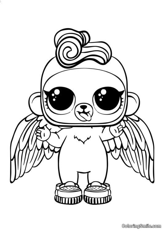 LOL kæledyr abe Bhaddi - Farvelægningsside