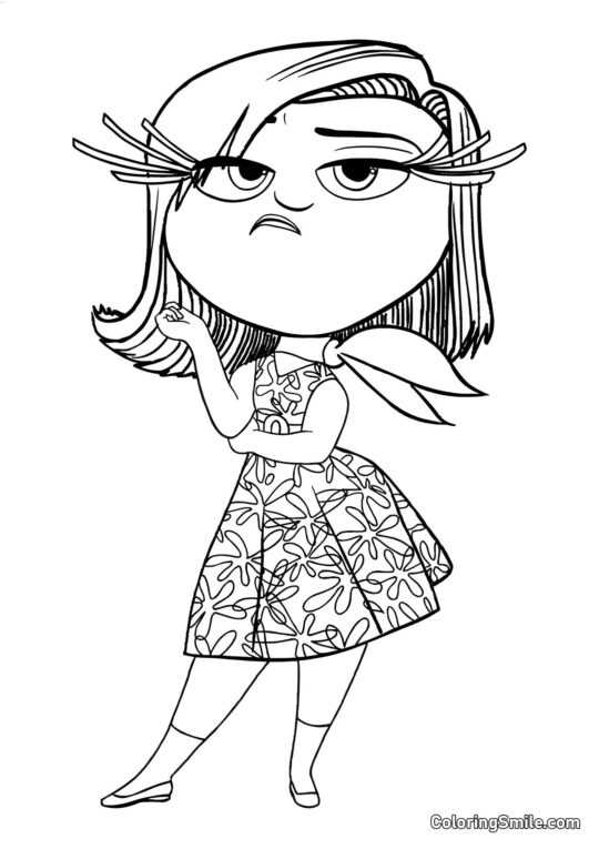 Elegant Følelse Afsky - Farvelægningsside