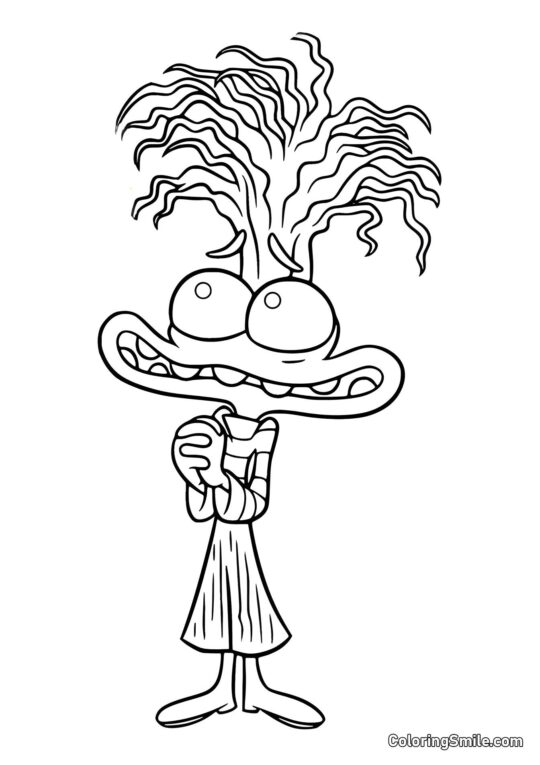 Angst med store øjne - Farvelægningsside