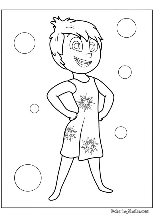 Munter Følelse Glæde - Farvelægningsside