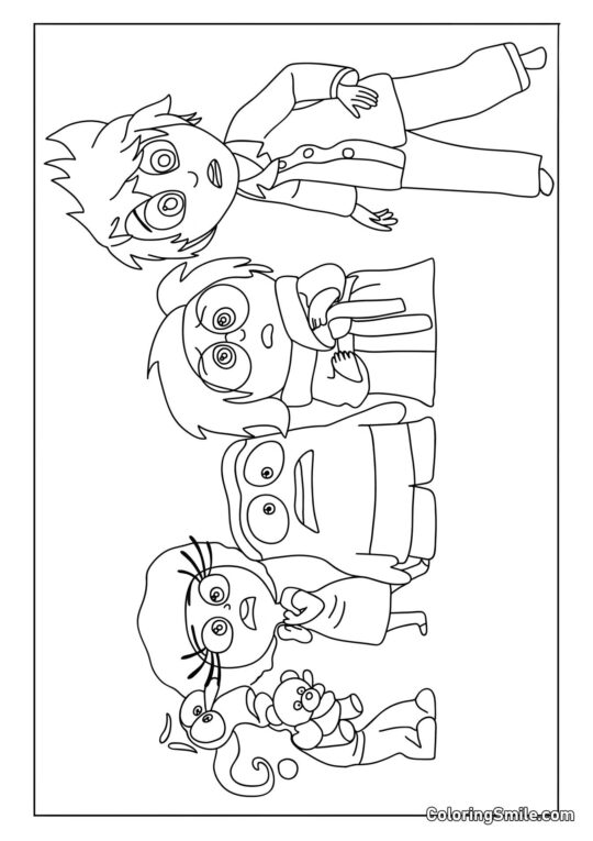 Følelser Riley vågnede op i alarm - Farvelægningsside