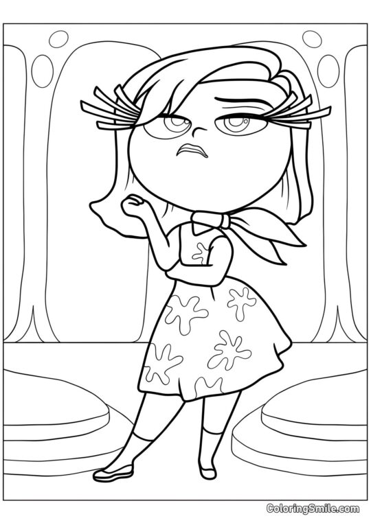 Utilfreds Følelse Afsky - Farvelægningsside