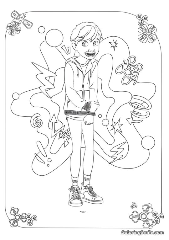 Riley Andersen i fuld vækst - Farvelægningsside