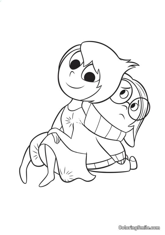 Glæde og Sørg - Farvelægningsside