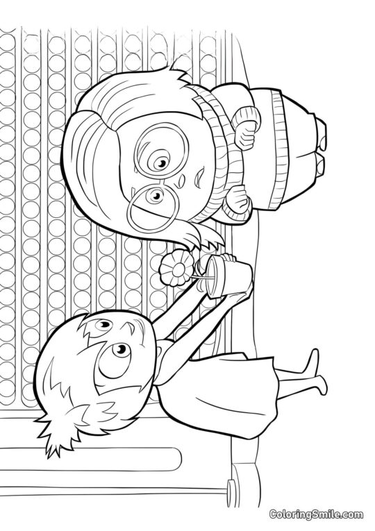 Følelser Glæde og Sørg - Farvelægningsside