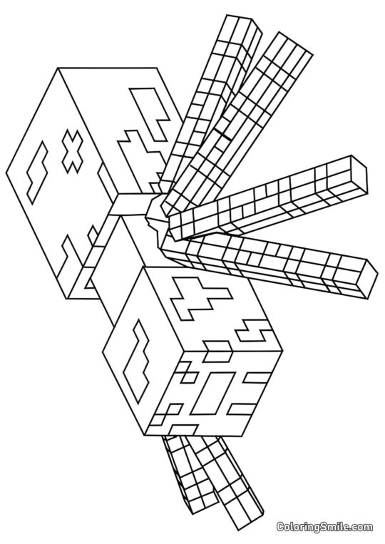Minecraft Spinder Minecraft Spinder - Farvelægningsside