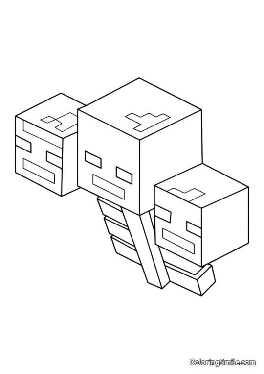 Minecraft Wither Minecraft Wither - Farvelægningsside