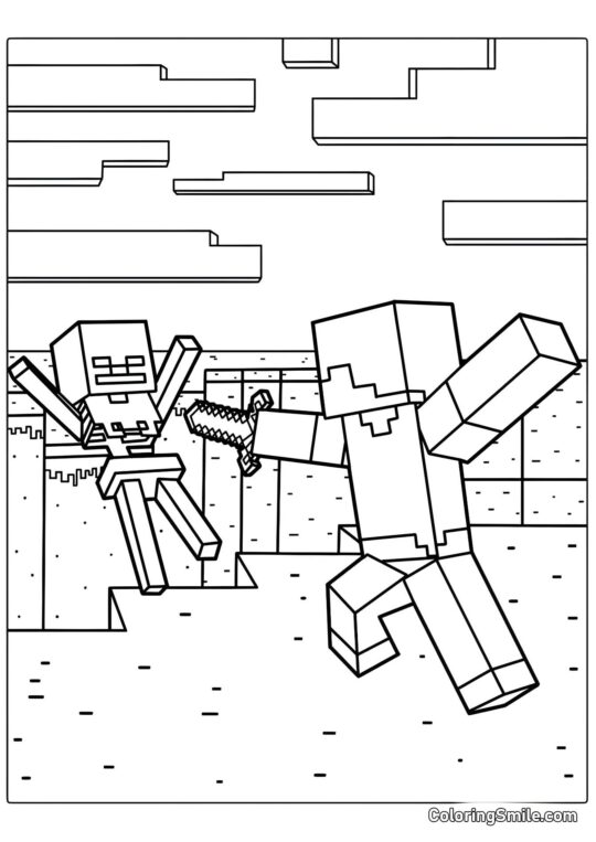 Steve Beslår Skelet Steve Beslår Skelet - Farvelægningsside