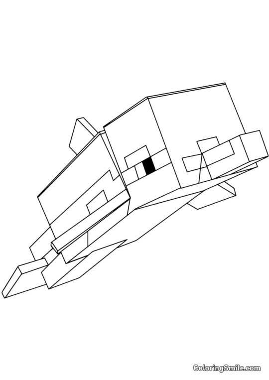 Minecraft Delfin Minecraft Delfin - Farvelægningsside