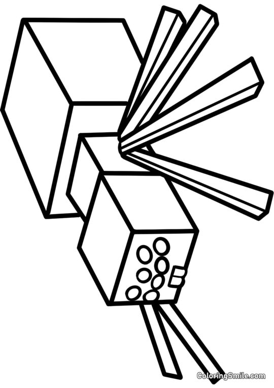 Minecraft Spinder Minecraft Spinder - Farvelægningsside