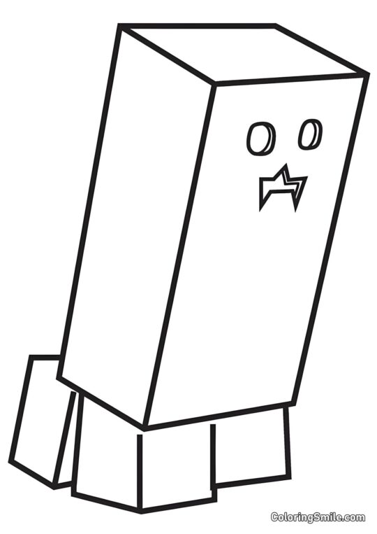 Grøn Creeper Grøn Creeper - Farvelægningsside