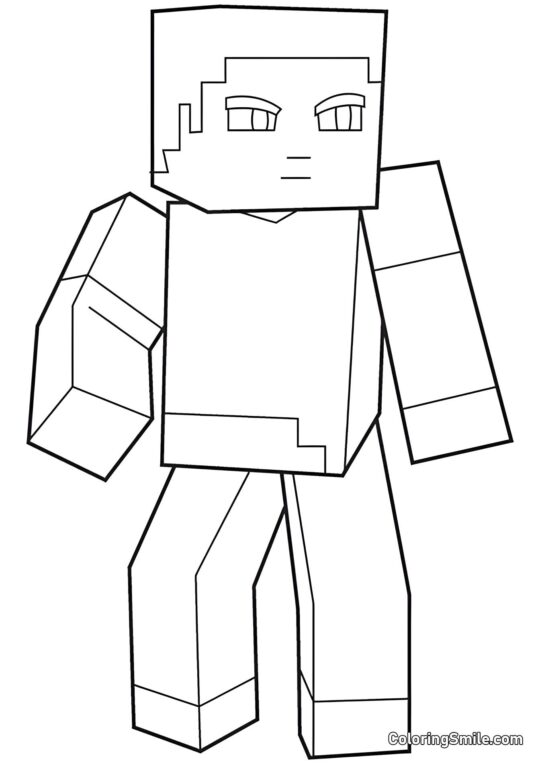 Steve Undersøger Området Steve Undersøger Området - Farvelægningsside