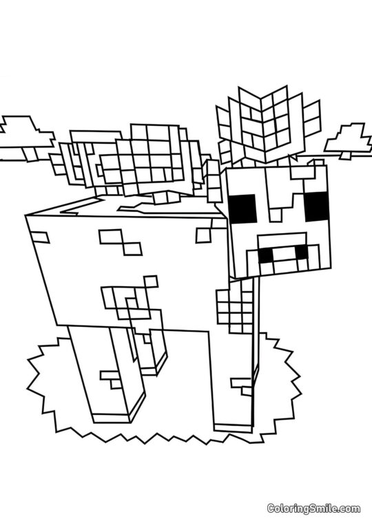 Svampe Ko Svampe Ko - Farvelægningsside