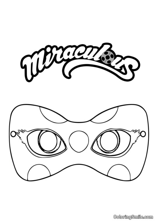 Marihøne Maske - Farvelægningsside