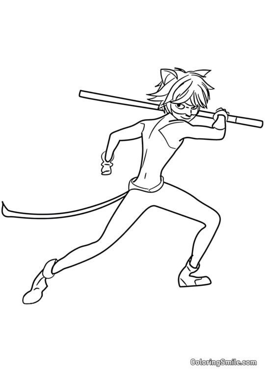 Super Kat Adrien - Farvelægningsside