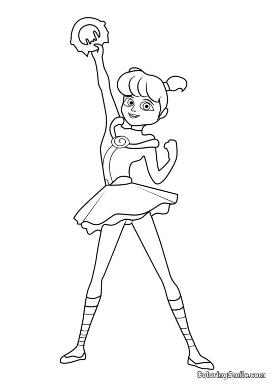 Rose som Pigella - Farvelægningsside