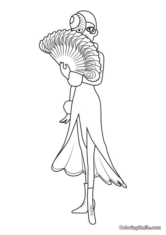 Mayura fra Marihøne - Farvelægningsside