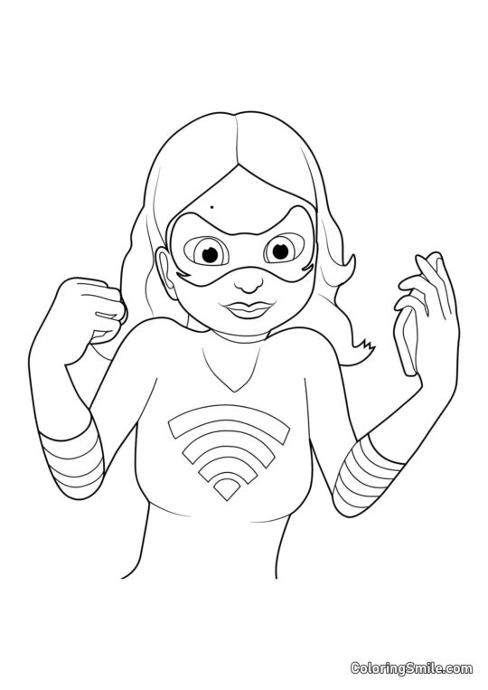 Alya som Lady Wifi - Farvelægningsside