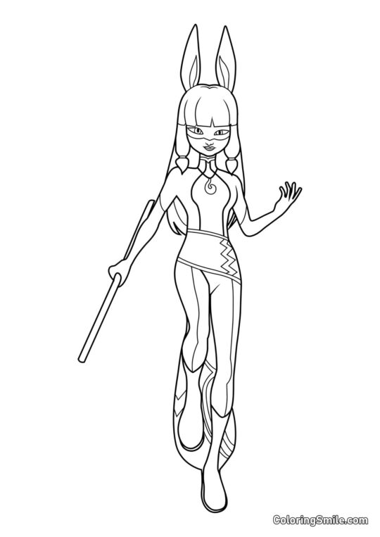 Volpina fra Marihøne - Farvelægningsside