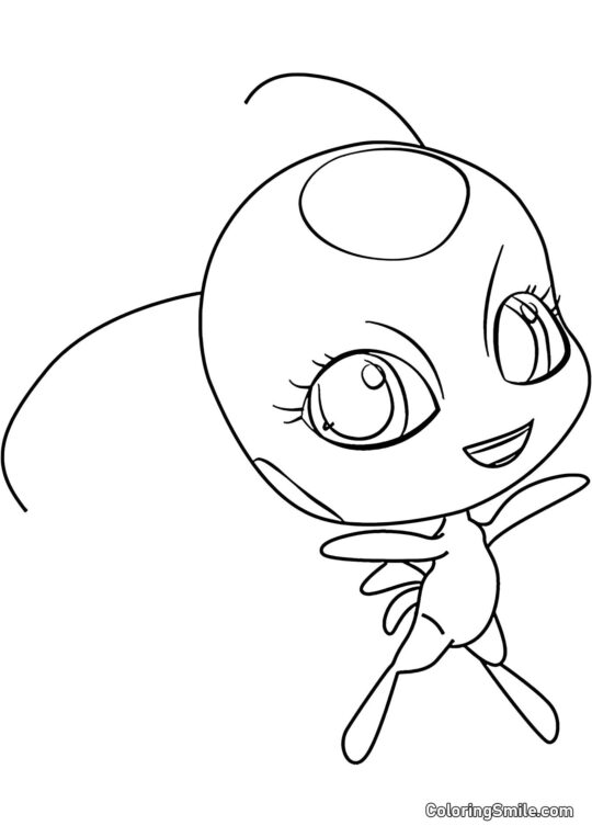 Marihønes Kwami - Farvelægningsside