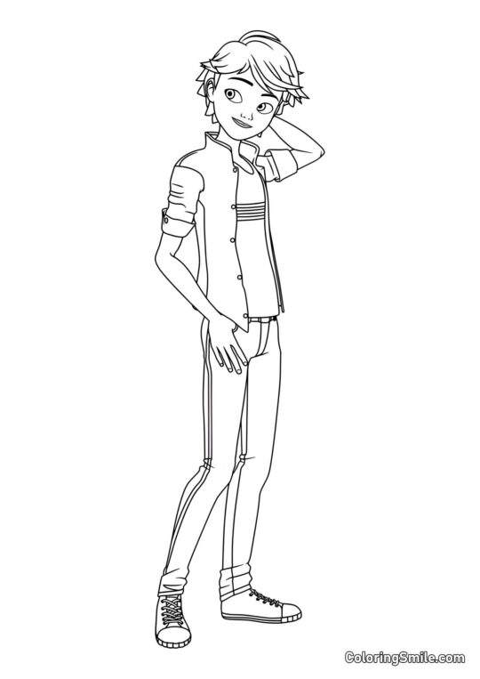 Smuk Adrien Agreste - Farvelægningsside