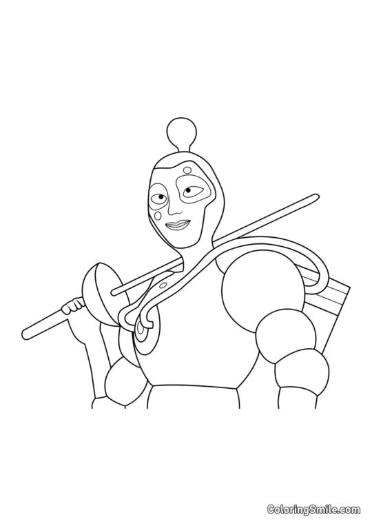 Nino som The Bubbler - Farvelægningsside