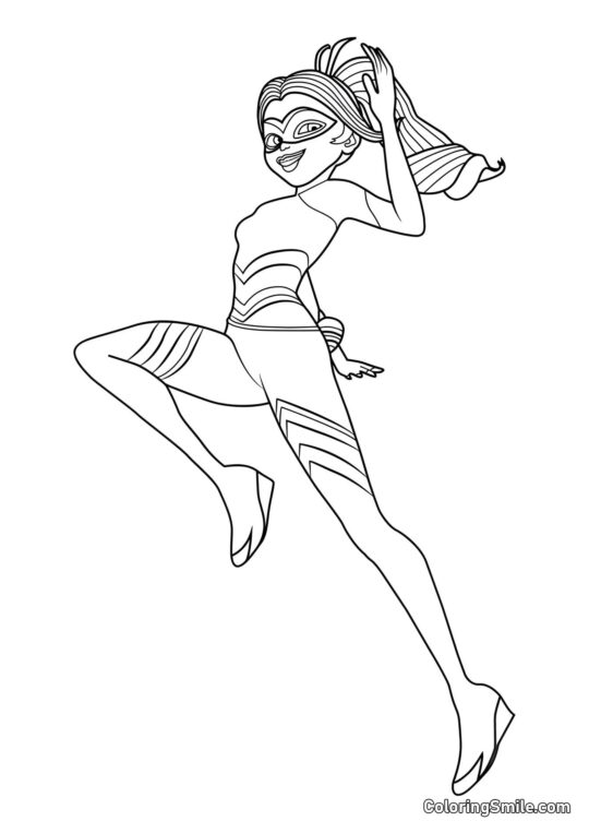 Dronning Bi fra Marihøne - Farvelægningsside